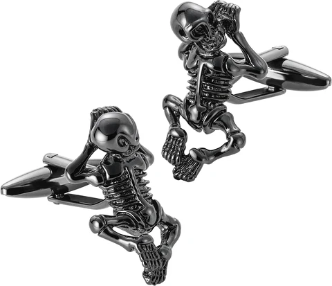 Hawson Черные запонки-скелеты