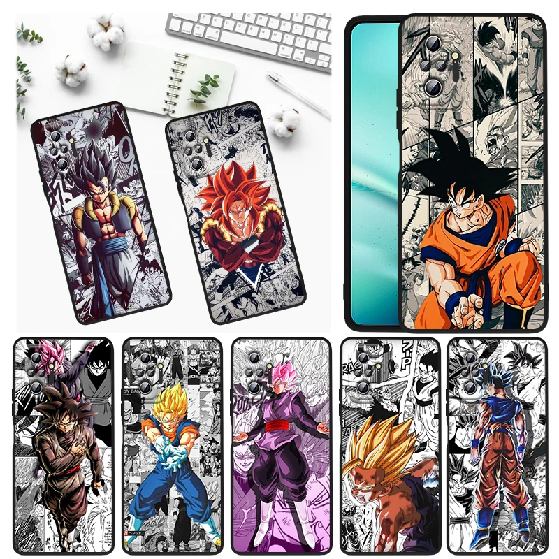 

Manga Dragon Ball Art For Xiaomi Redmi Note 11S 11 11T 10 10S 9 9T 9S 8 8T Pro 5G 7 5 4X Black Soft Phone Case Funda