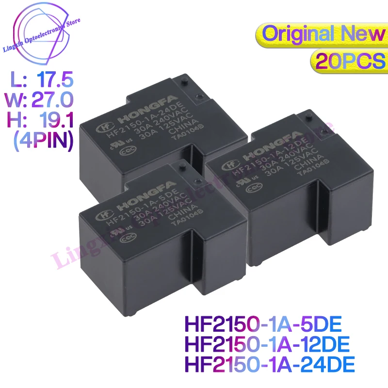 

Бесплатная доставка Φ 30A 8pin 20 шт./лот HONGFA Φ 5DE 12DE 24DE реле мощности HF2150-1A