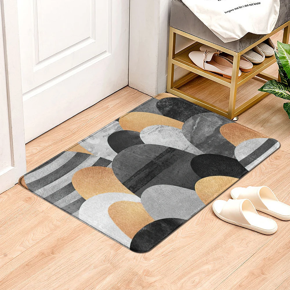 Темно-серые впитывающие дверные коврики с гальваническим рисунком |