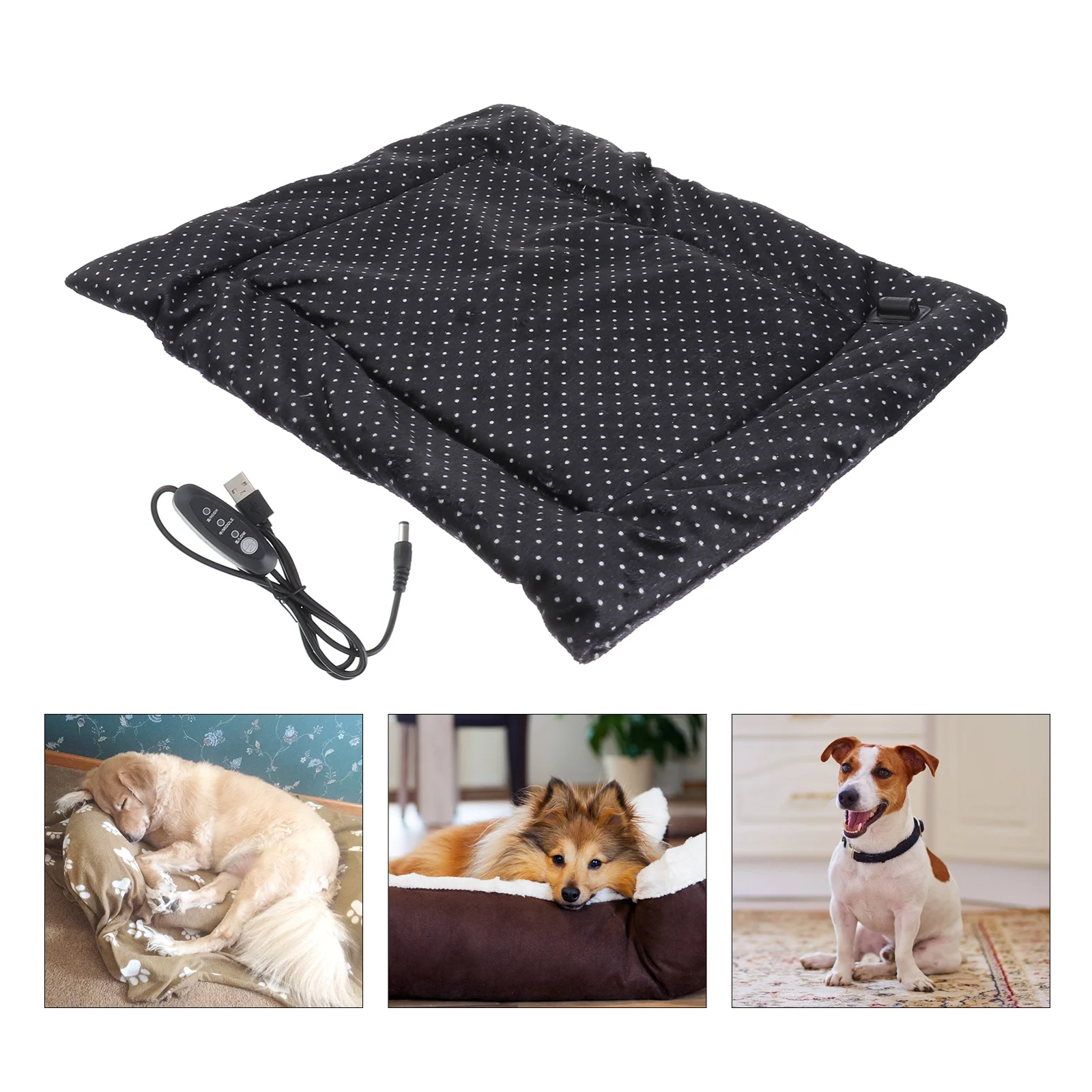

1Pc Dog Heating Pad Electric Heated Dog Bed Small Dog Heating Mat Pet Supplies