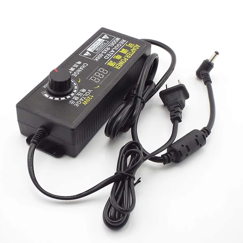 Источник питания переменного тока в постоянный ток Регулируемый адаптер экран