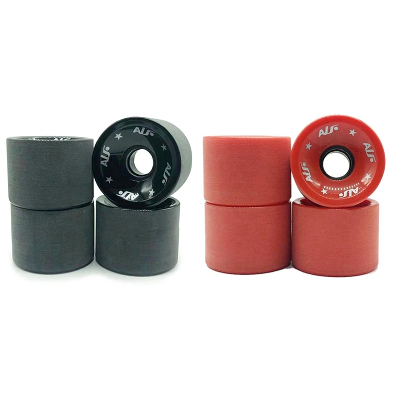 

2 шт. 80 А матовые большие колеса скользящие ролики многоцветные разливные колеса длинные бортовые колеса для скейтборда, черные и красные