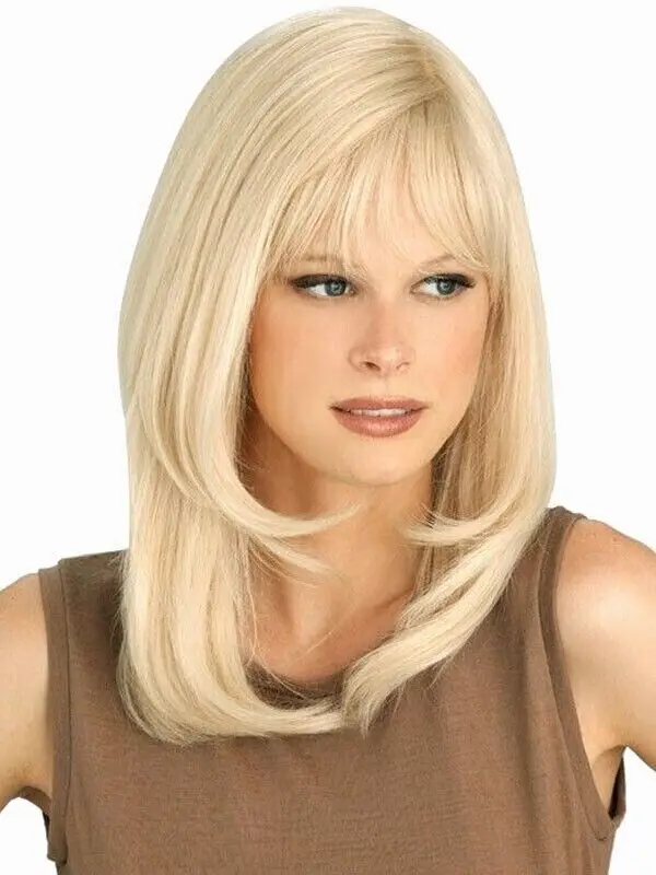 Волосы! Новые женские длинные светло-русые прямые полные парики 20-дюймовый Perücke