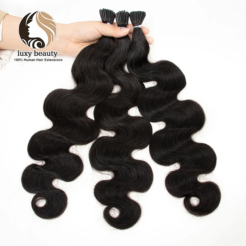 

I tip Human Hair Extensions Body Wave Bundles Microlinks Natural Wavy Virgin Bulk Hair For Women 100% Human Hair for Salon