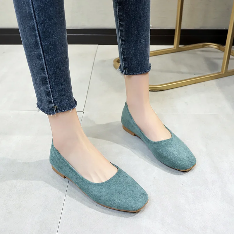 

Женские туфли на плоской подошве, кожаные туфли с квадратным носком, 4 цвета, весна-осень 2022