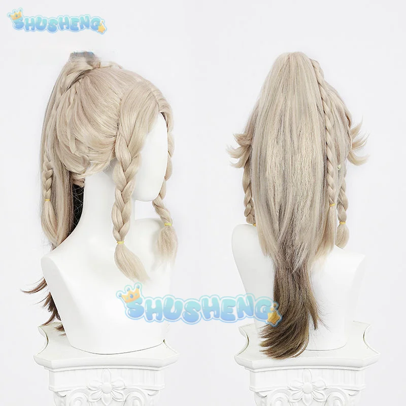 Парик для косплея Genshin Impact Kachina светлые длинные волосы конский хвост Nanatzcayan Natlan