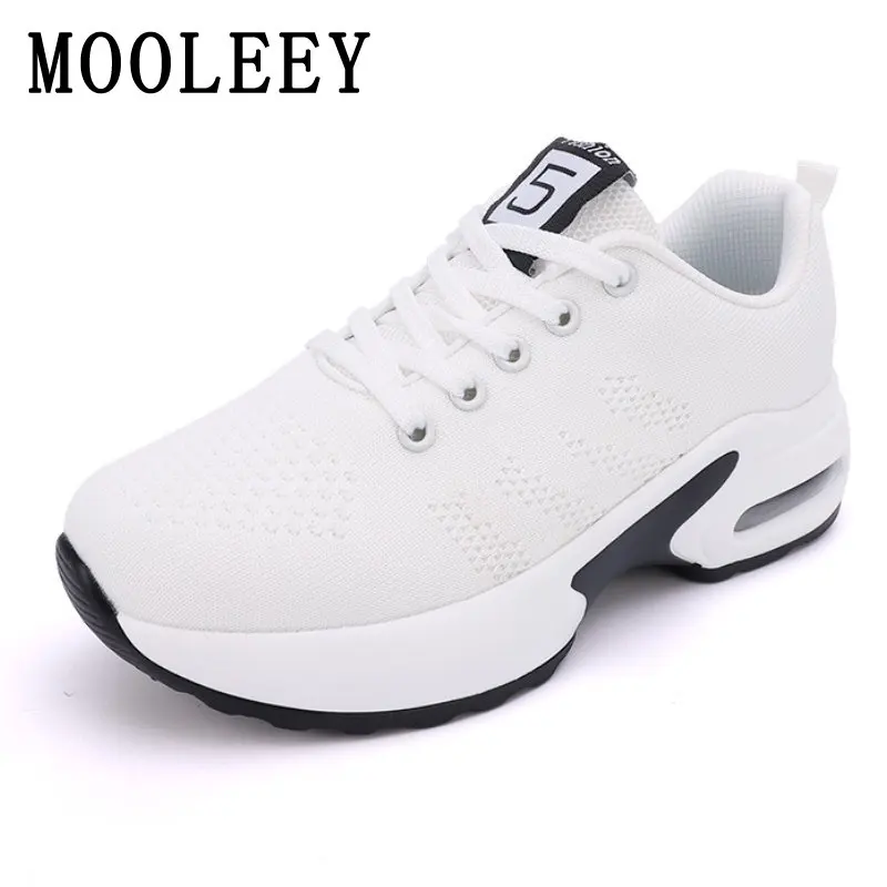 

Trend Women's Chunky Sport Shoes Comfortable Air Chshion Anti-Skid Outdoor Walking Sneaker Cotton Lace Up Gym Training Footwear