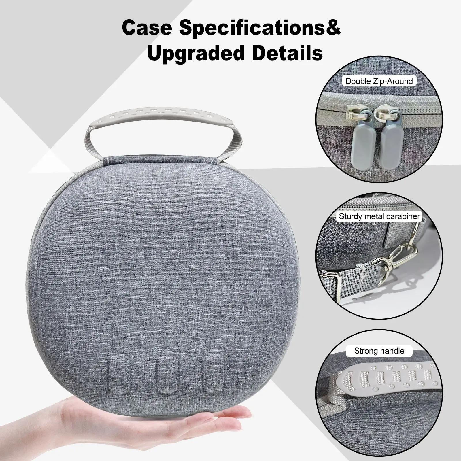 

For Quest 3 Glasses Storage Bag Carrying Case Head Handle Anti-drop Portable Box Protective For Meta Quest 3 VR Accessories