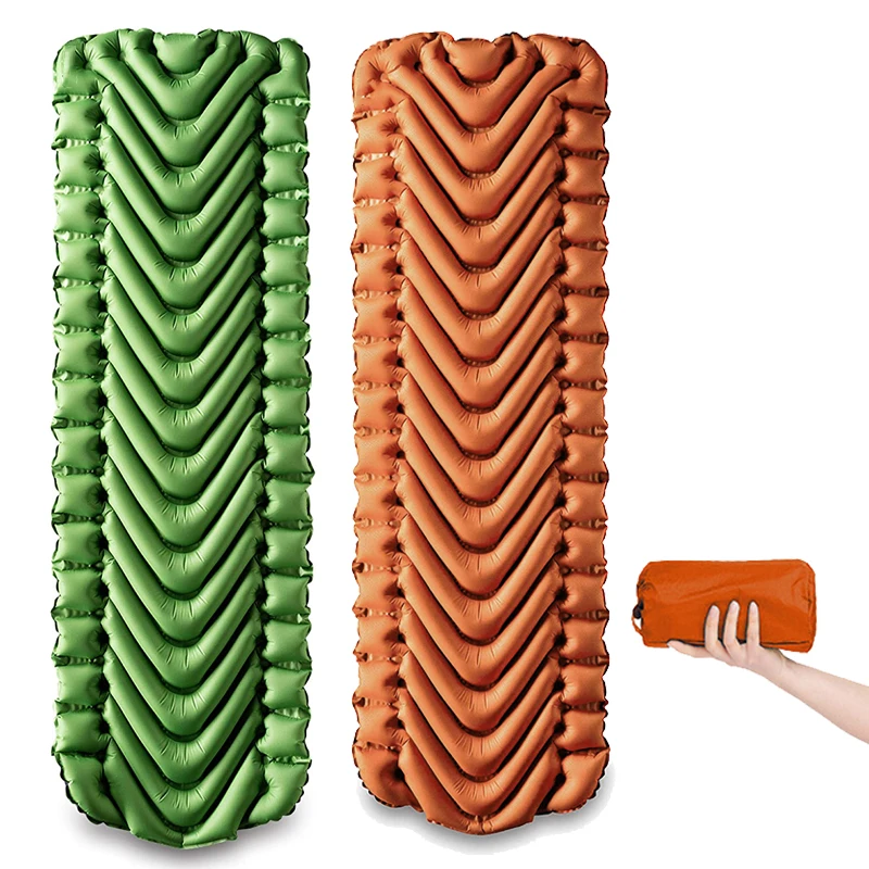 

Portable V-shape Camping Inflatable Sleeping Pad Ultralight Waterproof Outdoor Hiking Travel Folding Camping Individual Mattress