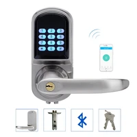 smart phone bluetooth door lock with combination satin chrome bluetooth enabled app code smart entry keyless ael004
