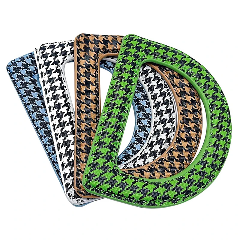 

D-Shaped Leather Bag Handle Metal Ring Handbag Handles Replacement DIY Purse Luggage Handcrafted Accessories