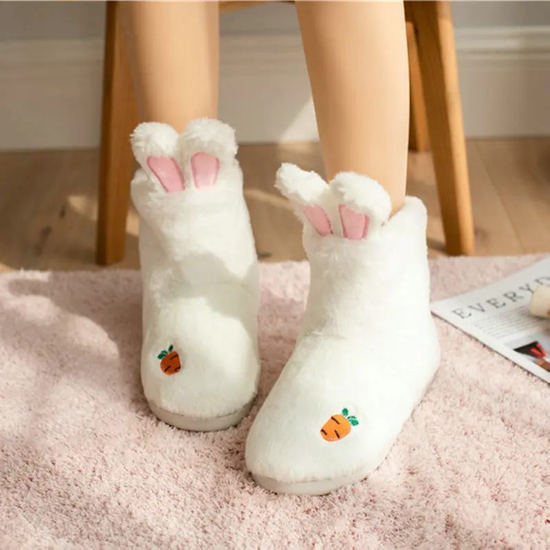

New Female Winter Cotton Slippers Cute Animal Women Warm Indoor House Shoes Soft Lady Outside Slippers