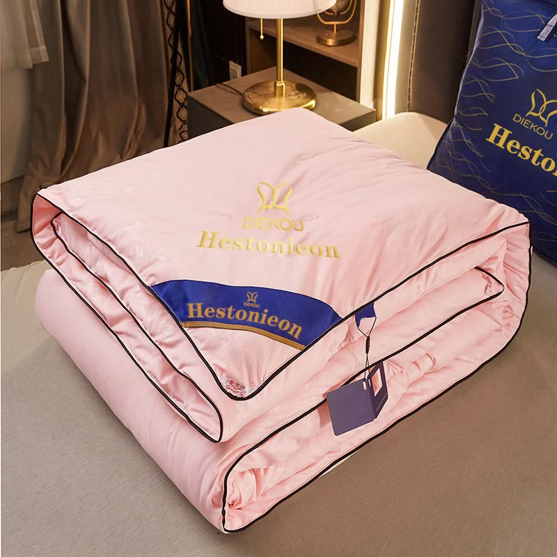 Formtheo Handmade Silk Quilt Hotel Blanket Sleep Comforter 200*230 220*240 Bed Warm Duvet