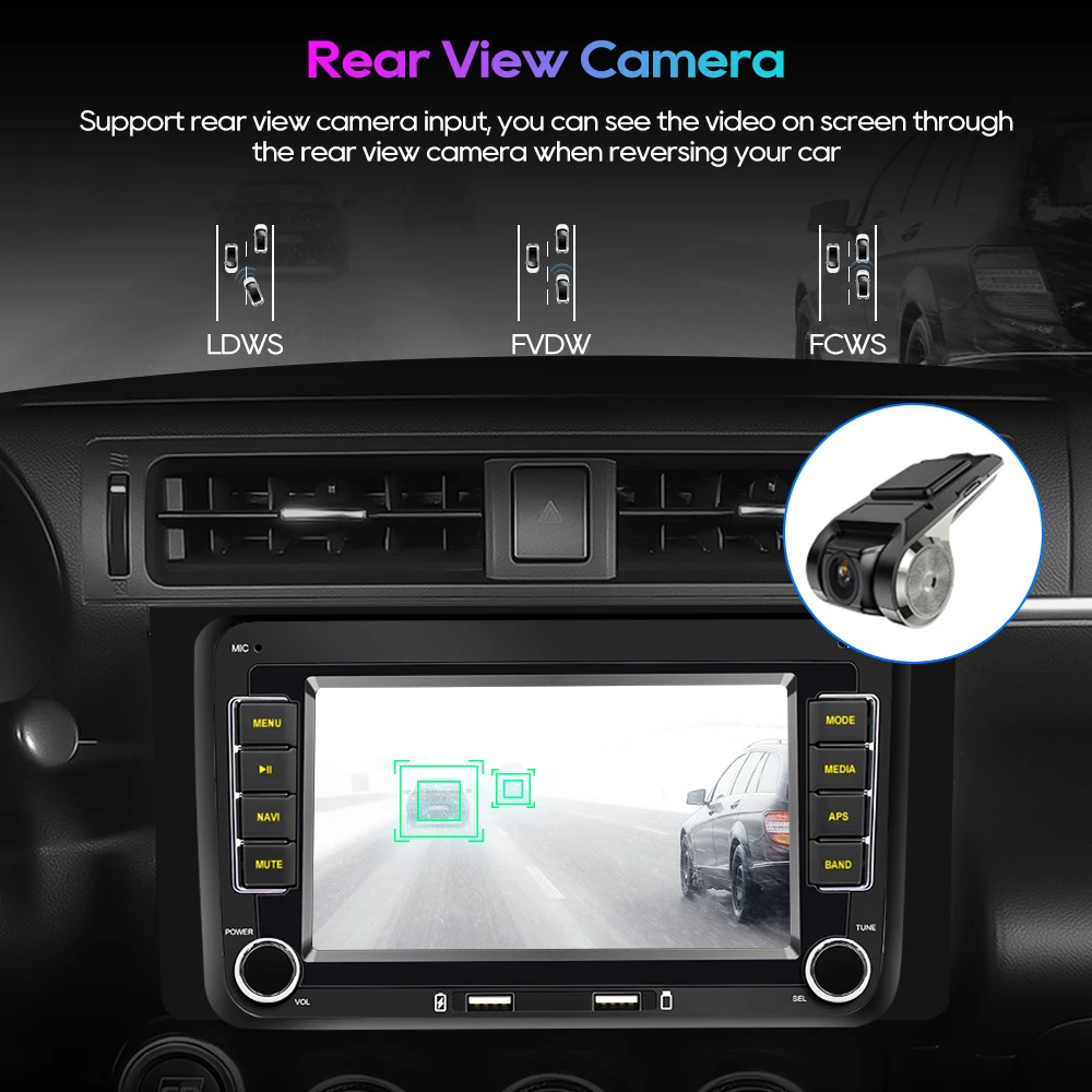 Фото Автомагнитола 2DIN DAB Android для VW Tiguan Touran Caddy Jetta Polo Passat Seat мультимедийный плеер стерео GPS навигация WiFi №5