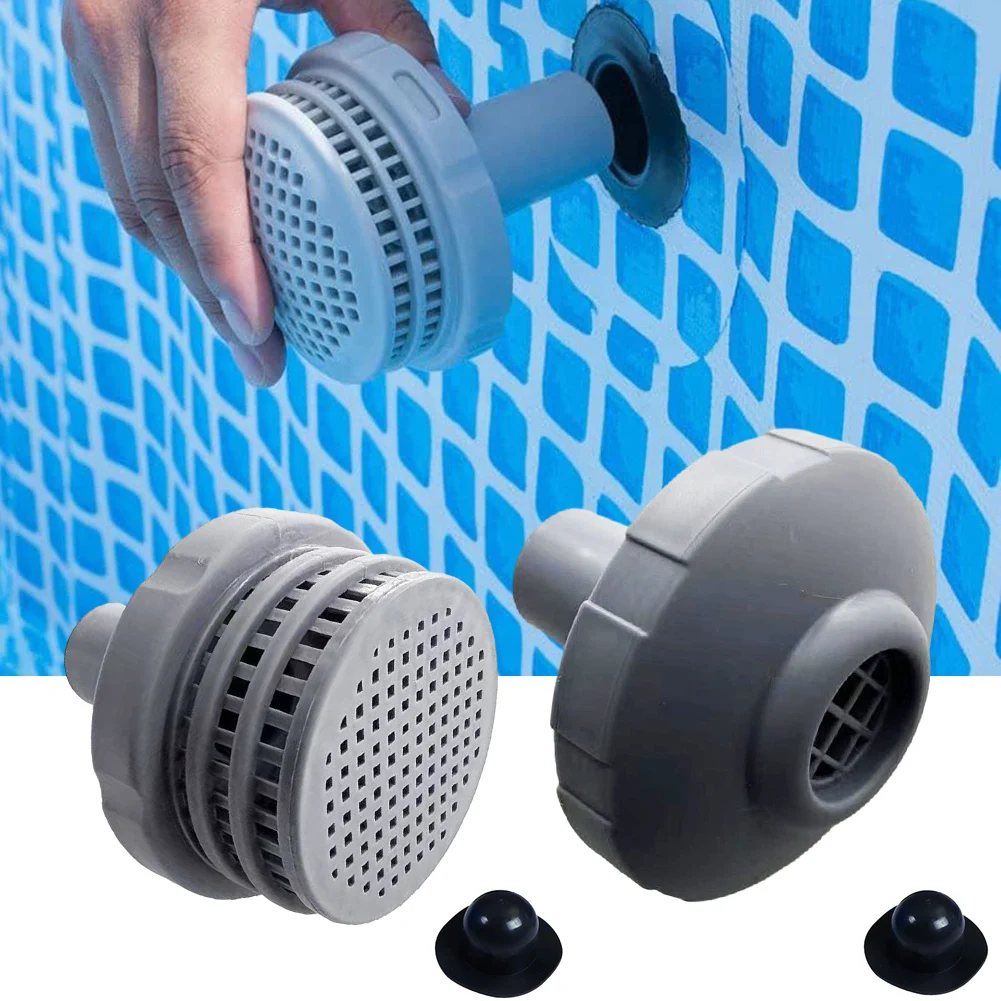 

For Intex Pools 32mm Hose Connection Set Grill-shape Filter Inlet Nozzle 3/4 Inch End Cap Swimming Pool Accessories