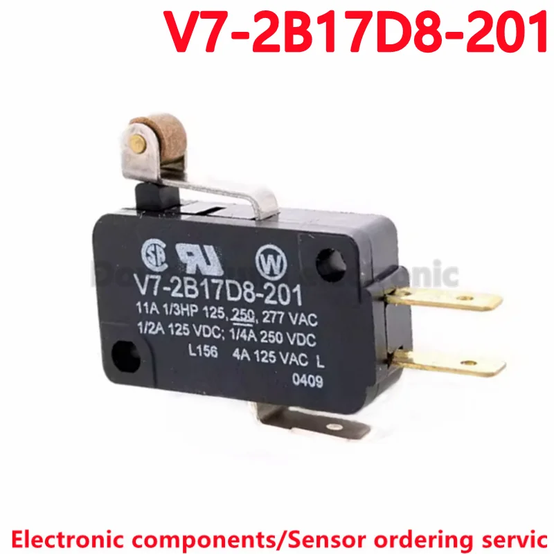 

V7-2B17D8-201 Honeywell, микропереключатель, однополюсный, цепь двойного заброса, 277 В/11 А