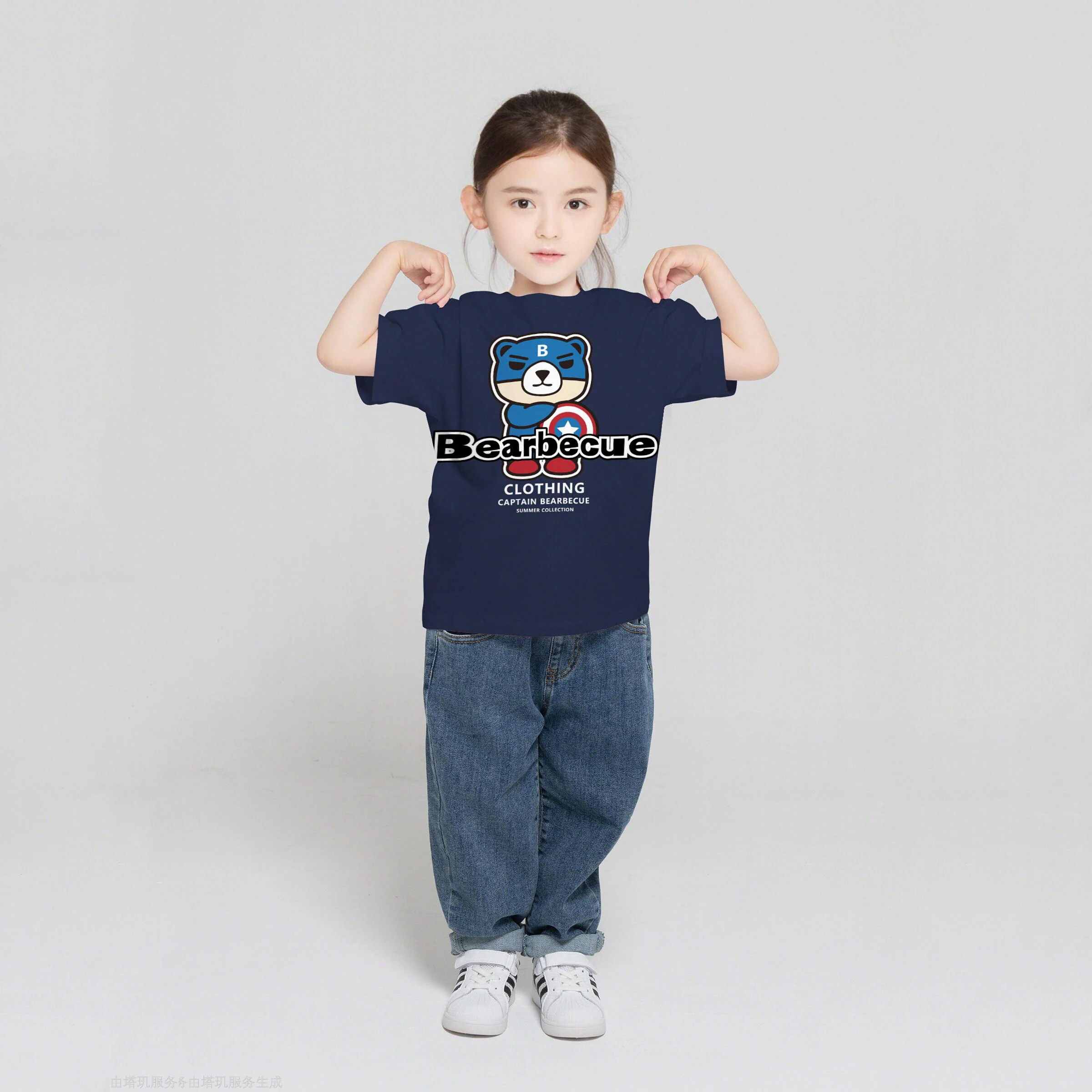 

2022 New Style Fashion Printing Bearbecue Cotton Short Sleeve Parent-Child Wear Boys And Girls T-Shirts