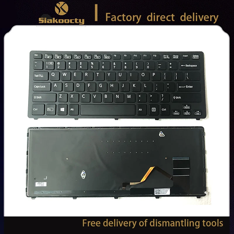 

Siakoocty New for SONY VAIO SVF14N11CXB SVF14N13CXB SVF14N13CXS keyboard US Backlit