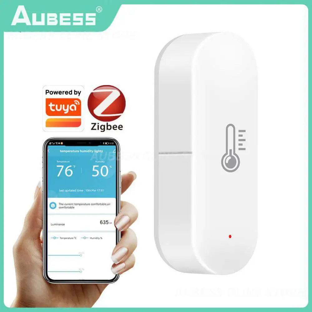 

Real-time Monitor Humidity Sensor App Control Zigbee Hygrometer Thermometer Wireless Temperature And Humidity Detector Tuya