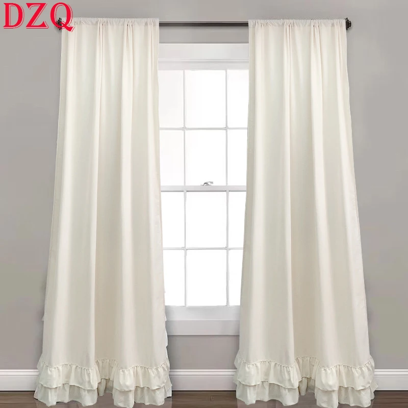 

Frence бежевый шениль основовязанные гофрированные шторы для гостиной нижние кружевные Дверные Шторы для кухни Свадебные шторы # A251