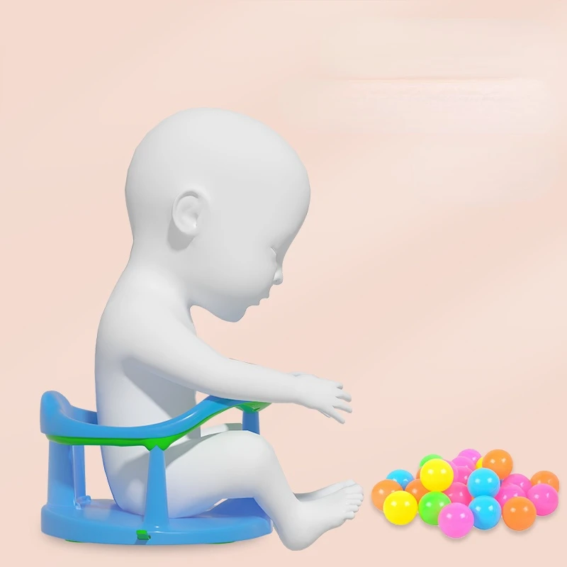 Plastic Seat Newborn Tub Bath for 6-18 Months Bath Seat Frame Can Sit Non-slip Bath Boarding Baby Chair Baby Safety Seat Base