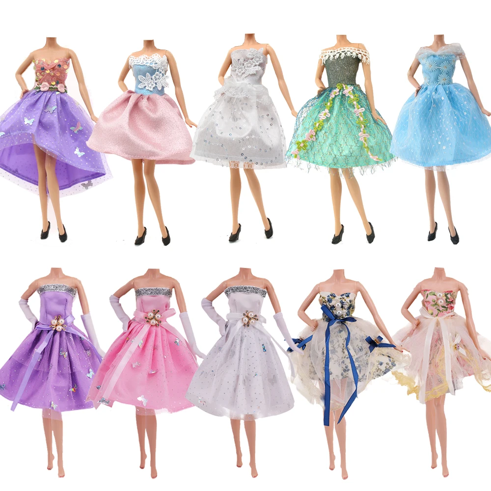 Женское газовое платье для куклы Barbis с бантом