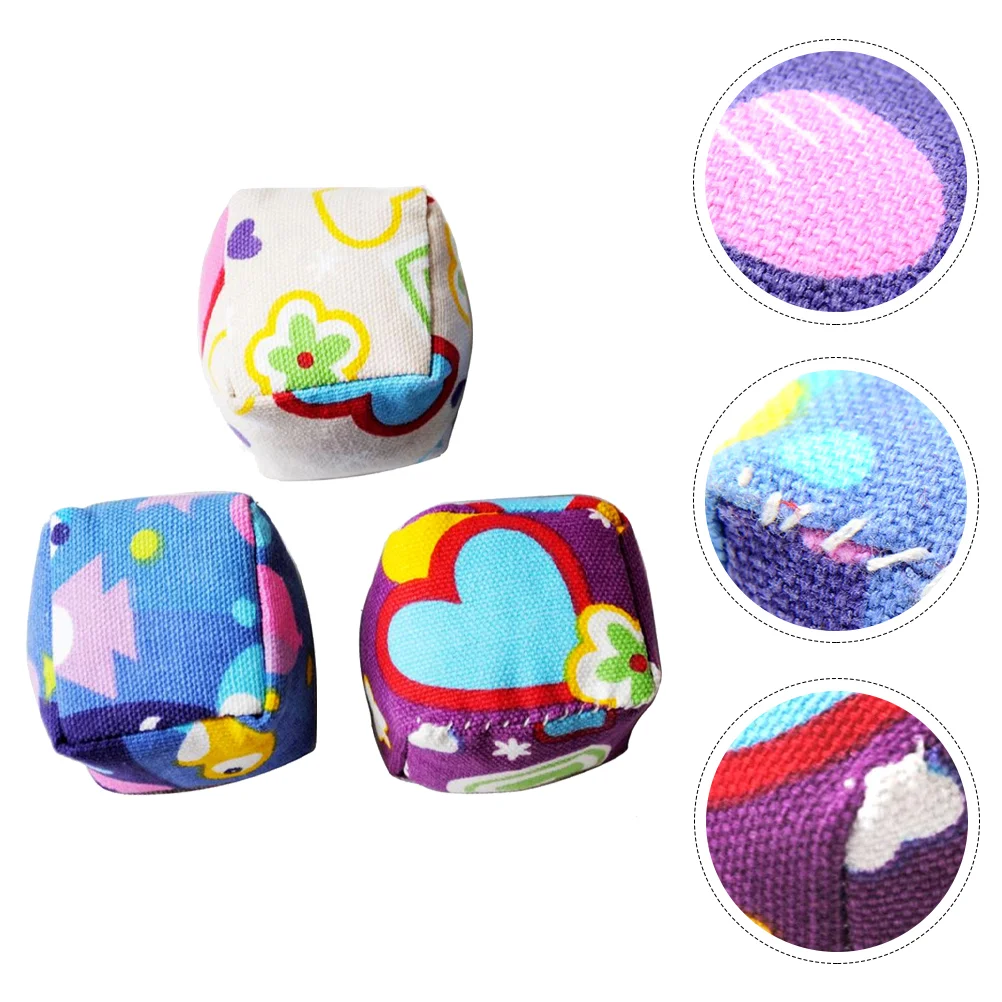 

3pcs Portable Cloth Funny Durable Throwing Toys Sandbags Round Sandbags for Boys Kids Children
