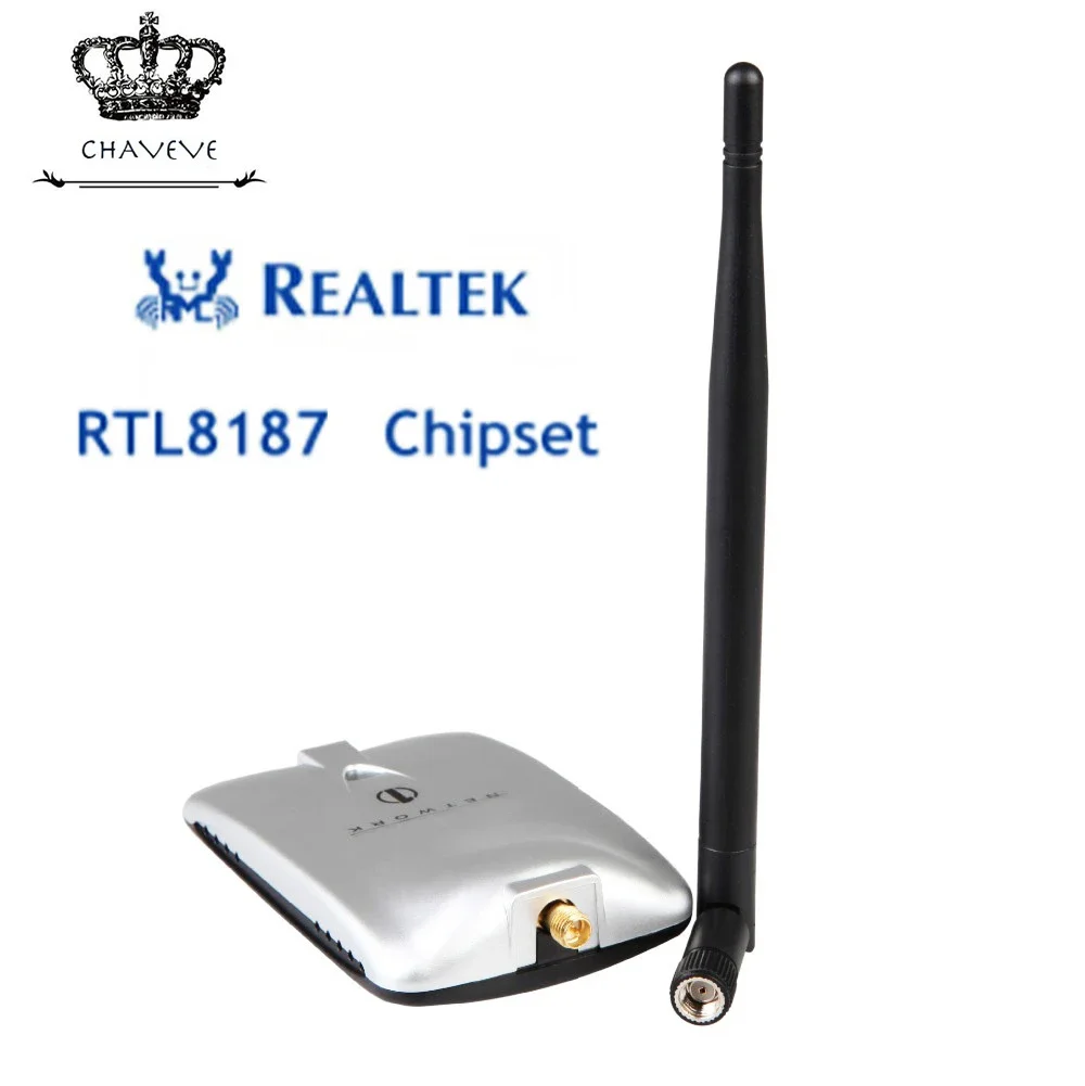 Wi-Fi-адаптер Сетевая карта Realtek RTL8187L чипсет 2000 МВт Беспроводная USB Wi-Fi карта с антенной 5dbi на ALFA AWUS036H