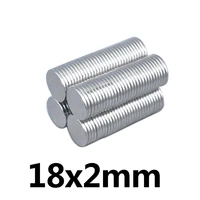 2050100pcs thin neodymium magnetic super strong 18mmx2mm powerful magnets 18x2mm permanent small round magnet 182mm