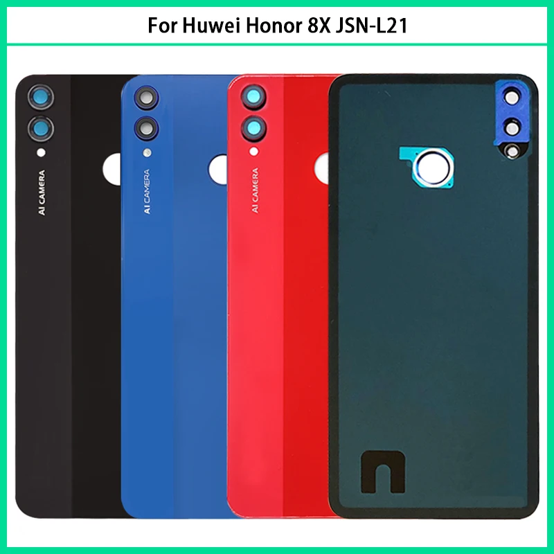 Новинка 6 5 "для Huwei Honor 8X JSN-L21 Задняя крышка батареи задняя дверь 3D стеклянная