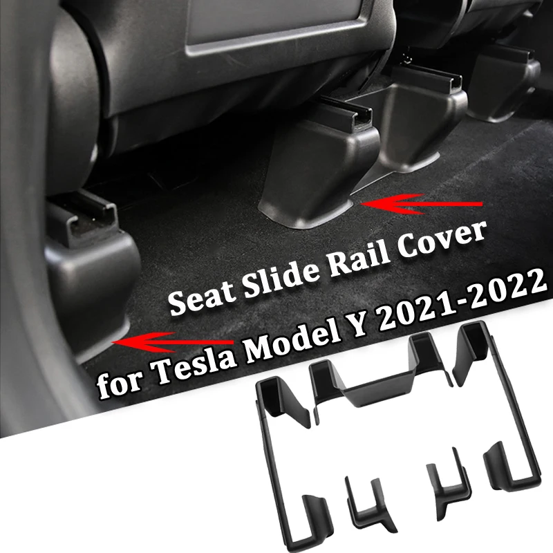 

ModelY Interior Accessories for Tesla Model Y Rear Seat Slide Rails Corner Protector Cover Set Anti-Kick Decor Protection Shell