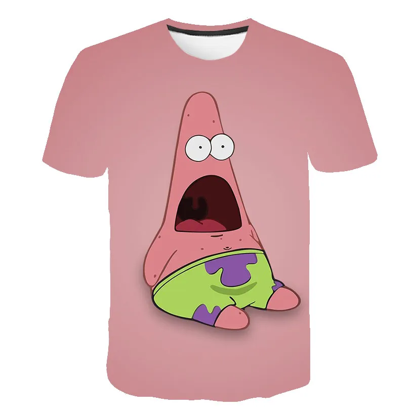 

Piestars And SpongeBobs 3D Printed T Shirt Boy/Girls Tshirt Casual Boy/Girl Top Kawaii Kids Clothes Tops