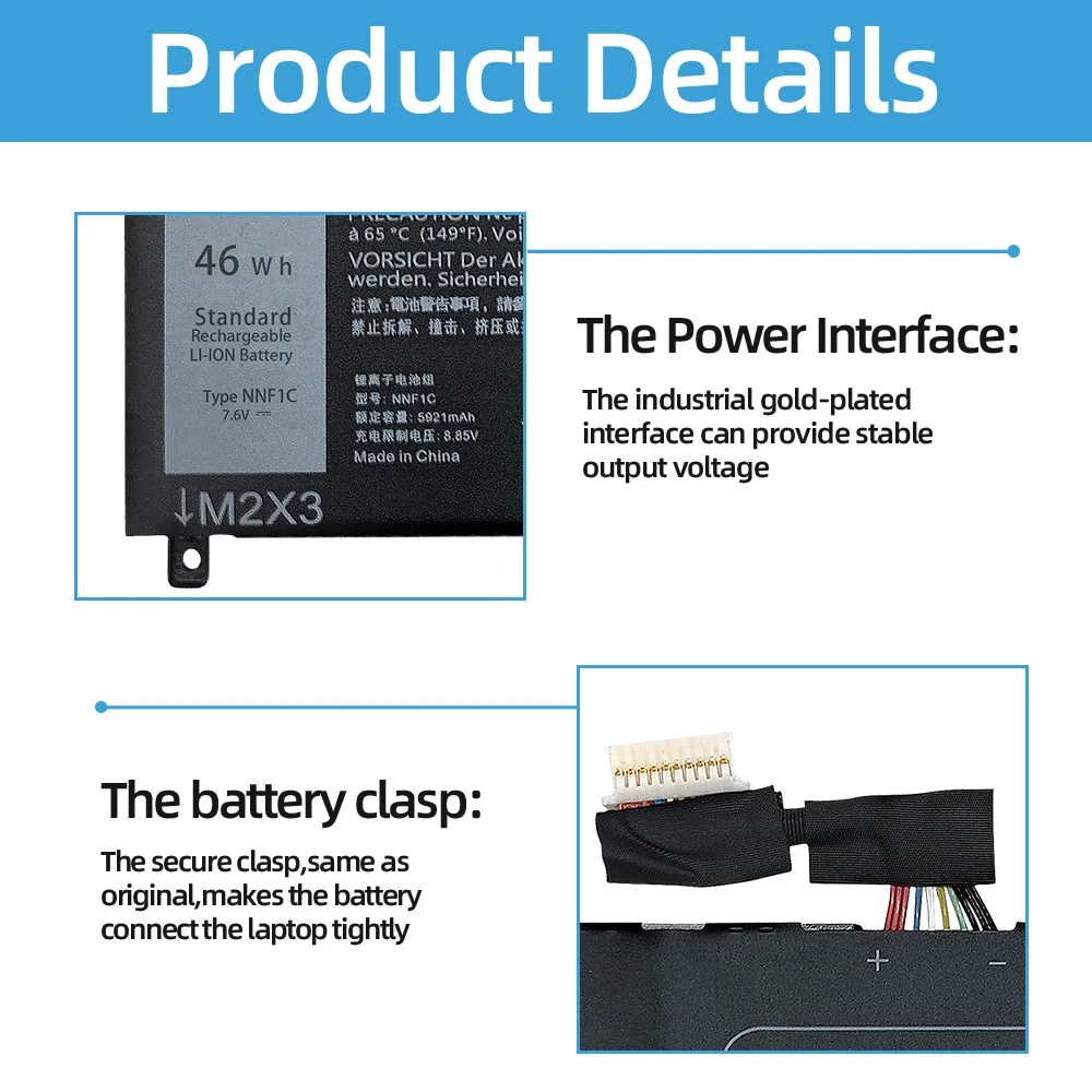 SKOWER NNF1C HMPFH Аккумулятор для ноутбука Dell XPS 13 9365 XPS13-9365-D1805TS D1605TS N003X9365-D1516FCN NP0V3 P71G00