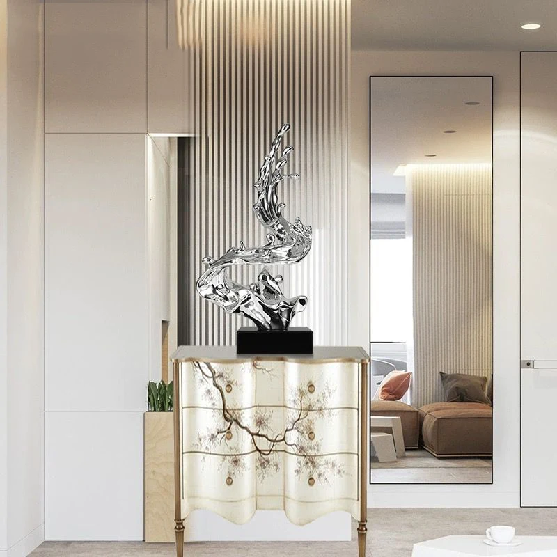 Современное большое абстрактное украшение из искусственного стекла скульптура