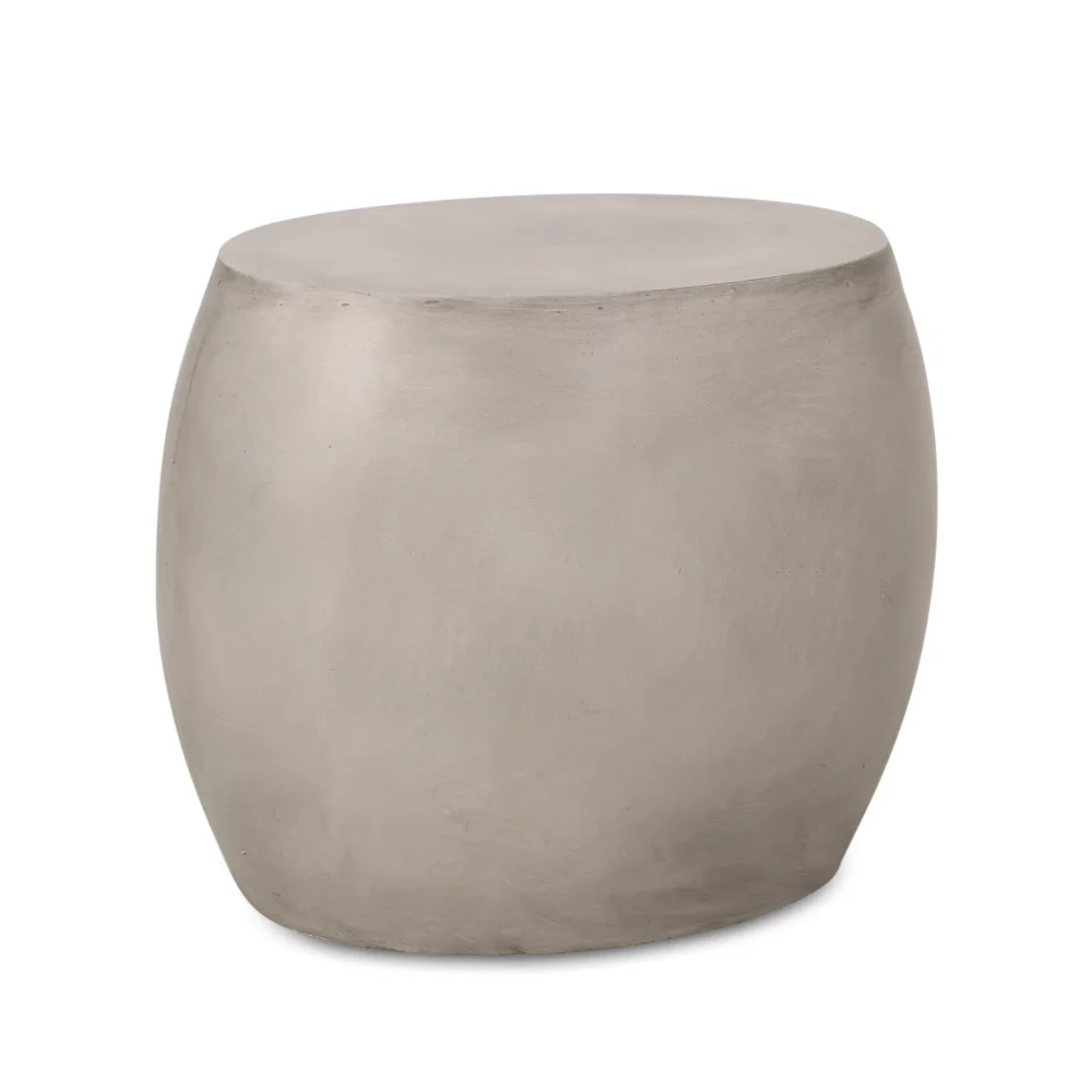 

Kosciusko Outdoor Lightweight Concrete Side Table, Light Gray