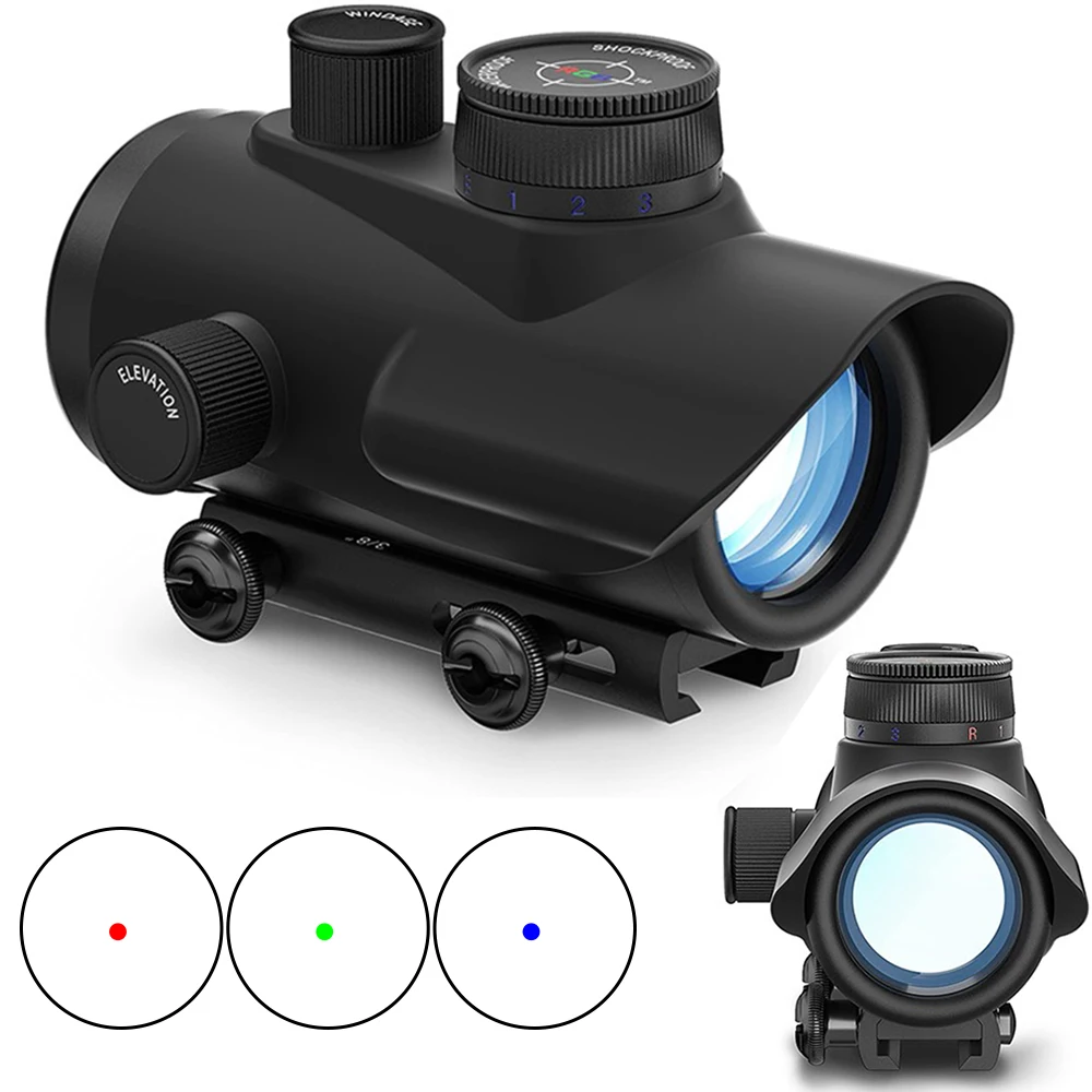 

1X30mm Red Dot Sight Airsoft Scope Reflex Rifle Scope with 11mm & 20mm Picatinny Rail Mount for Optic Hunting Aiming Positioning