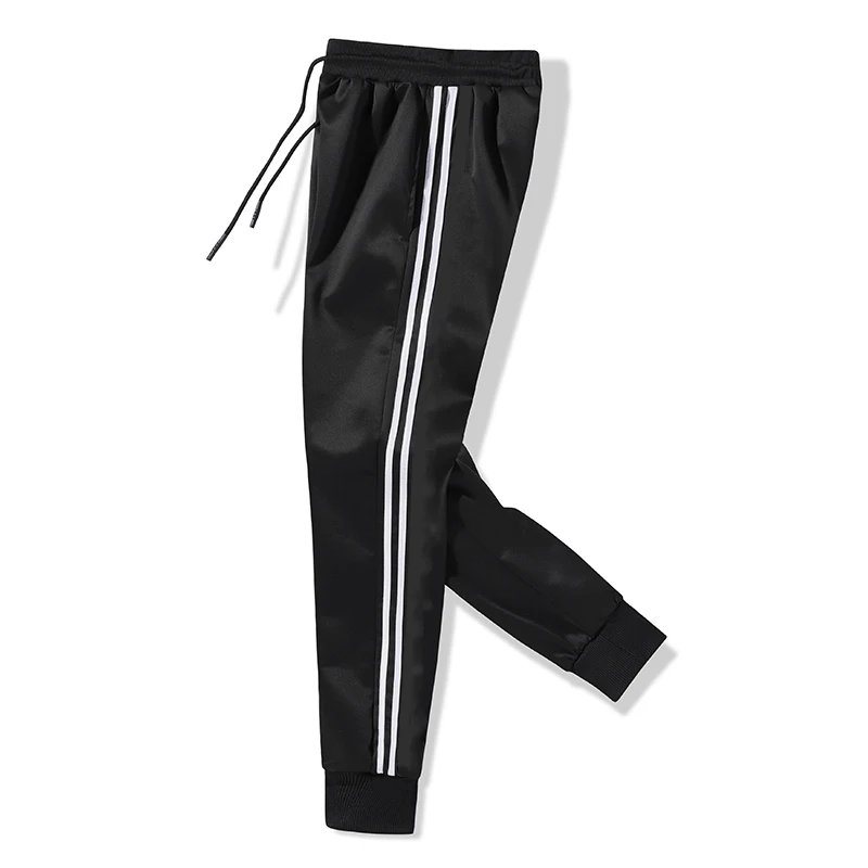 Брюки мужские в полоску джоггеры повседневные штаны эластичные спортивные под