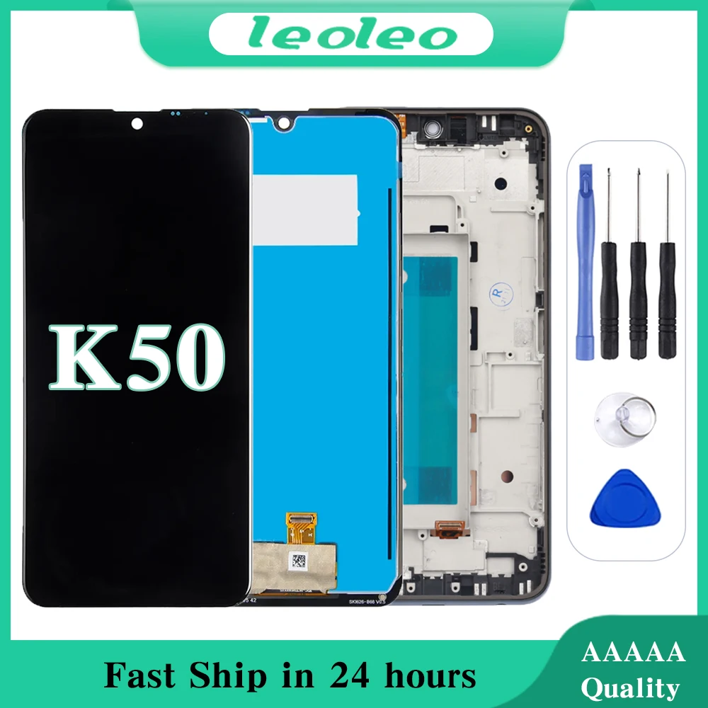 

6.26"LCD For LG K50 K12 Max LM-X520,X525,LM-X525 LMX525BAW For LG Q60 K12 Prime Touch Panel Screen Digitizer Assembly With Frame