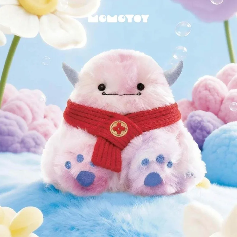 Фото MOMOTOY Dundun Beast Family Новогодняя серия плюшевых игрушек-сюрпризов в миниатюрном формате, милые модные арт-коллекционные предметы, праздничный декор для стола, теплый подарок. №5