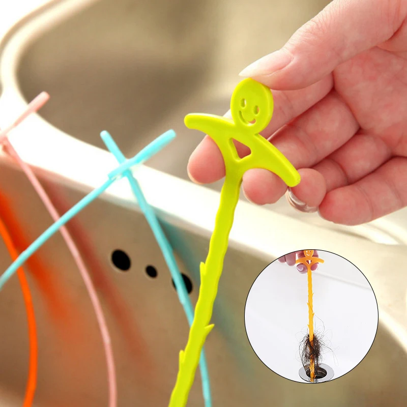 

1PC Pipe Dredging Brush Bathroom Hair Sewer Sink Cleaning Brush Drain Cleaner Flexible Cleaner Clog Plug Hole Remover Tool