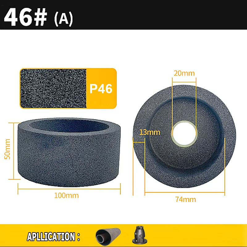 

100*50*20 мм керамический абразивный шлифовальный круг в форме чашки, нож, стальная шлифовальная машина для стекла, инструмент