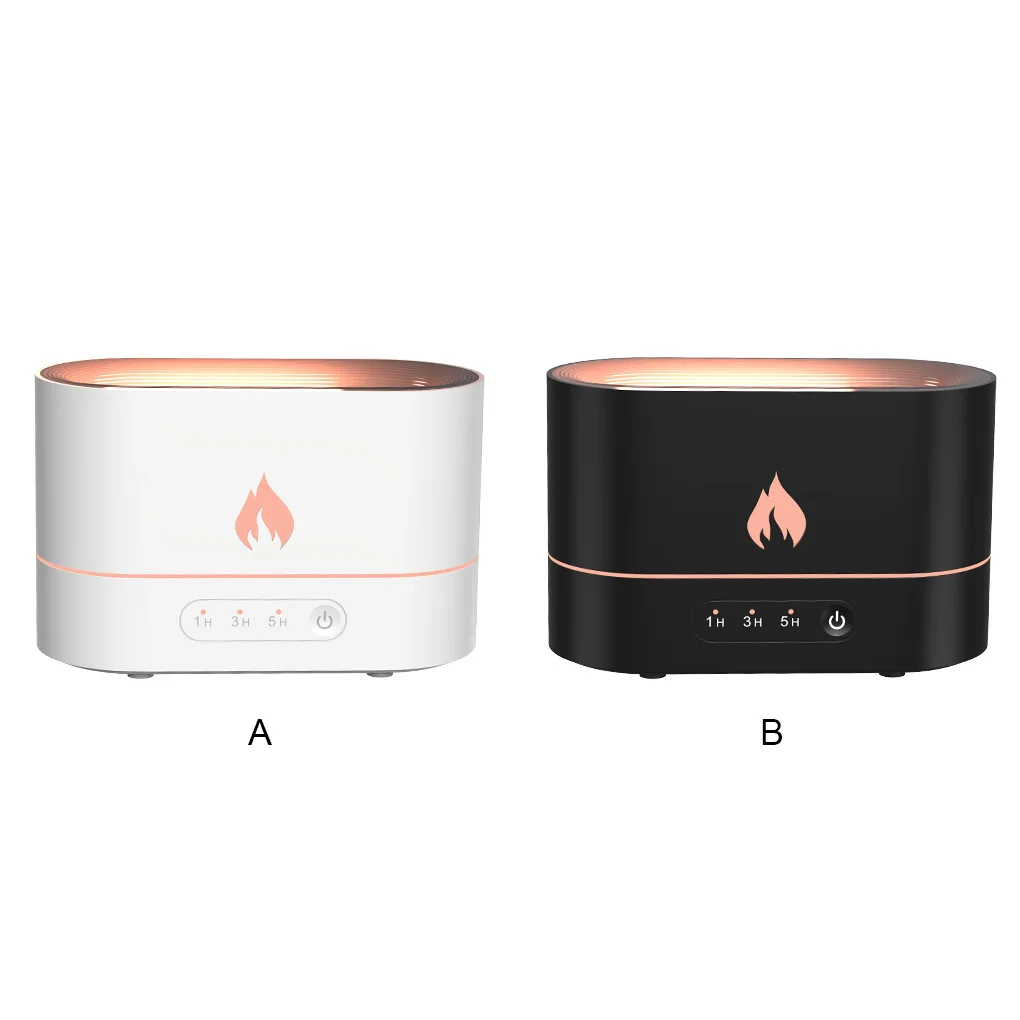 

250ml Air Humidifier Rechargeable Essential Oil Diffuser Portable Flame Light Household Office Tabletop Car Sprayer