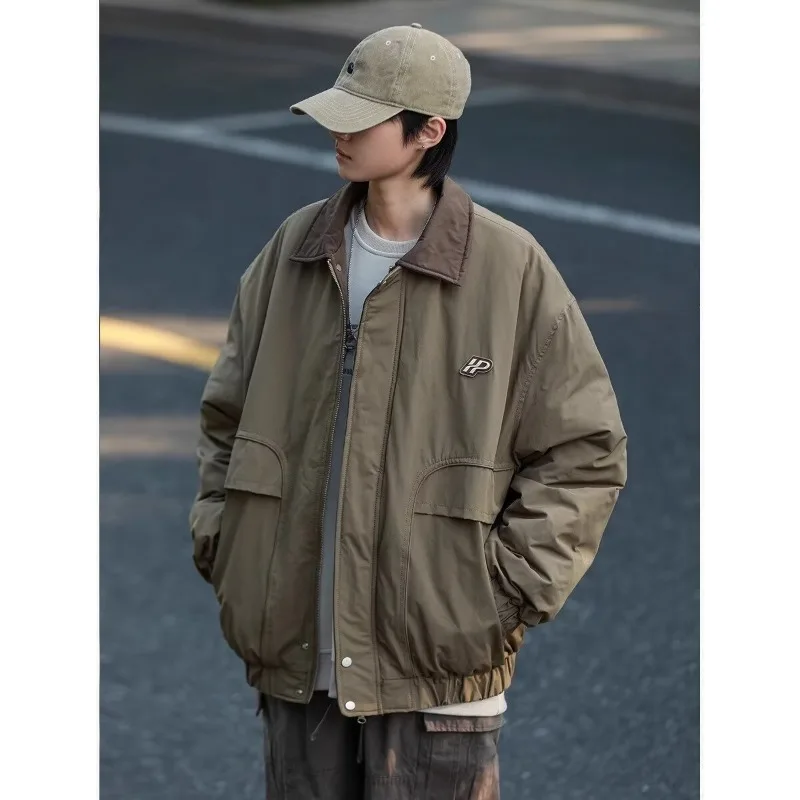 Куртка-бомбер в стиле ретро для мужчин и женщин свободная мотоциклетная куртка