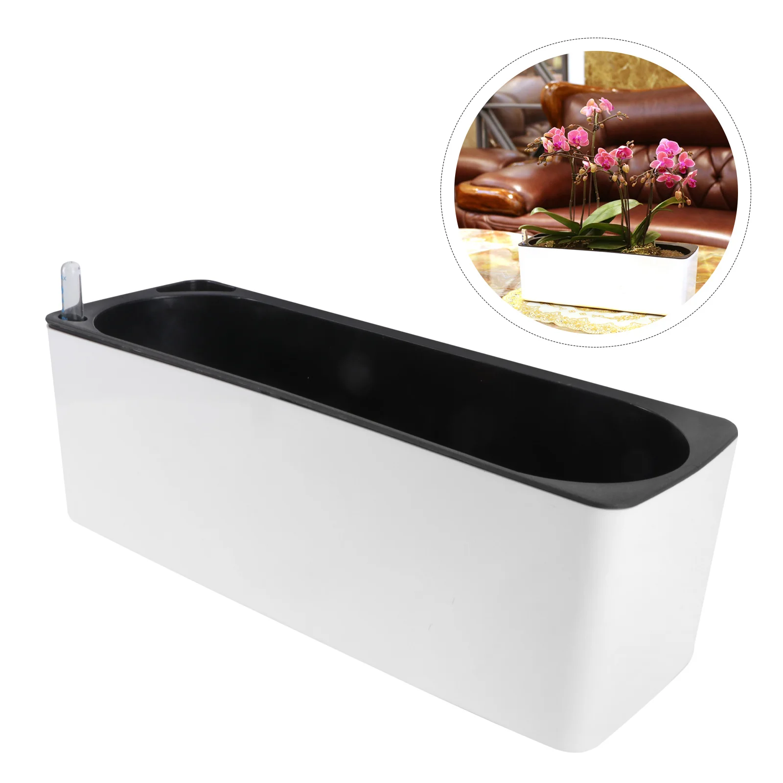 

Watering Self Pot Planter Pots Flower Box Auto Garden Containers Hydroponics Irrigation Water Orchid Clear Nursery Hydroponic