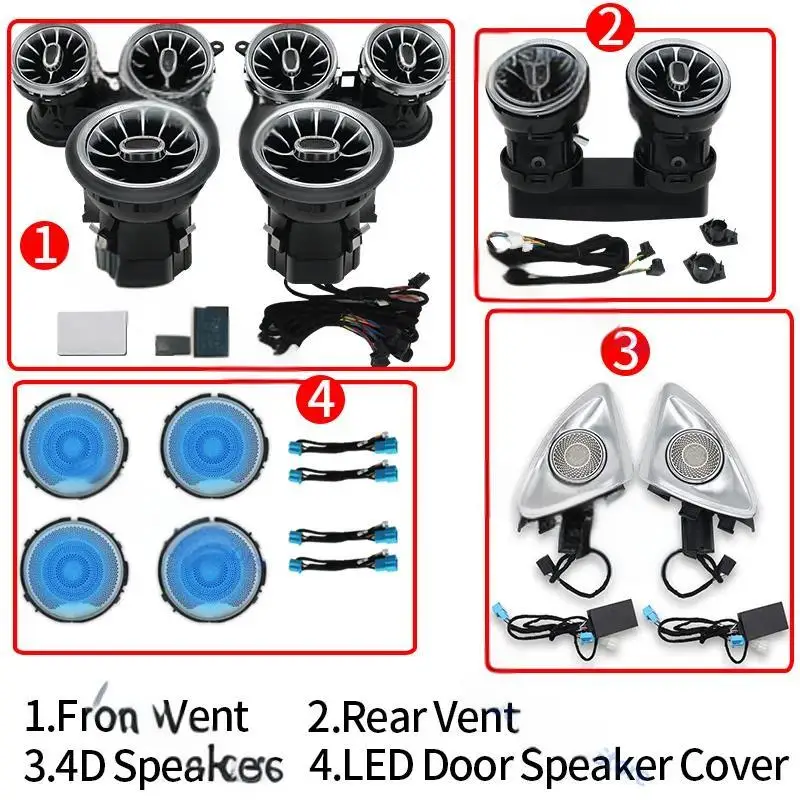 64-цветные светодиодные вентиляционные отверстия 3D вращающийся динамик твитера