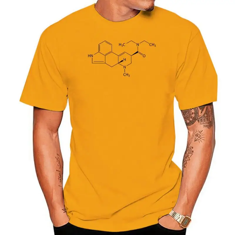 

2022 крутая психоделическая футболка с молекулами LSD, 100% хлопок премиум-класса, футболка Terence McKenna DMT