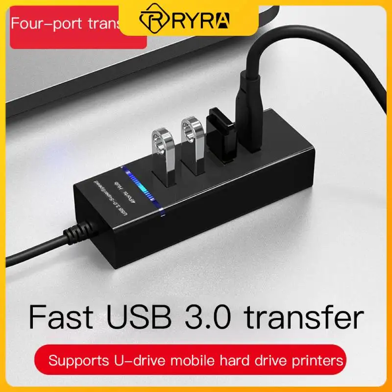 

Usb-концентратор RYRA, 5 Гбит/с, высокая скорость, 3,0, несколько портов для ПК, аксессуары для компьютера, док-станция, адаптер, 4 порта, разветвите...