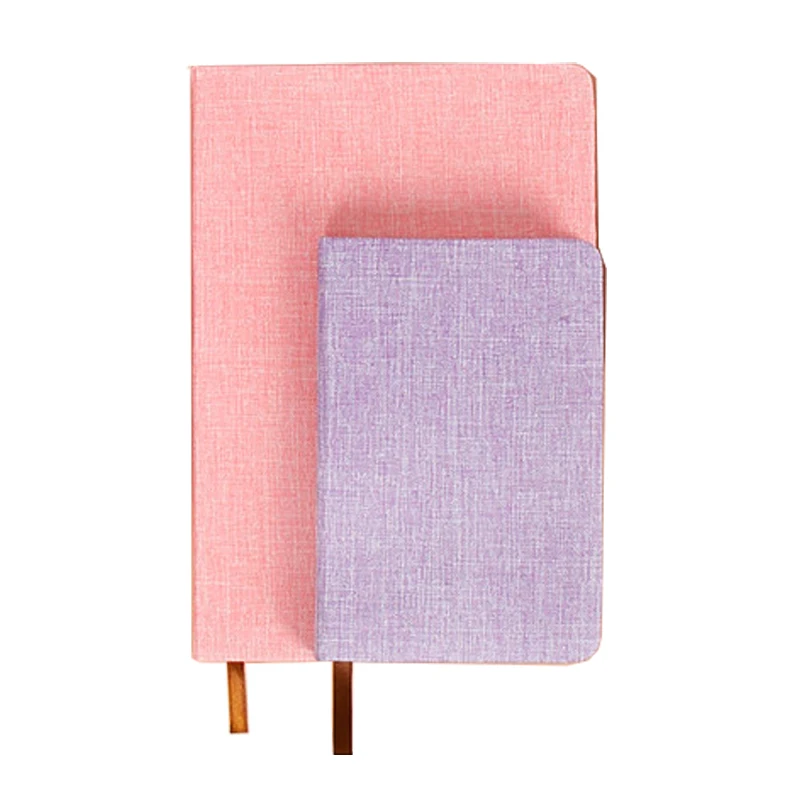 A5/A6 Hardcover Cloth Notebook Business Office Meeting Study Travel Notepad Solid Color Small Fresh Painted Planner Agenda Book