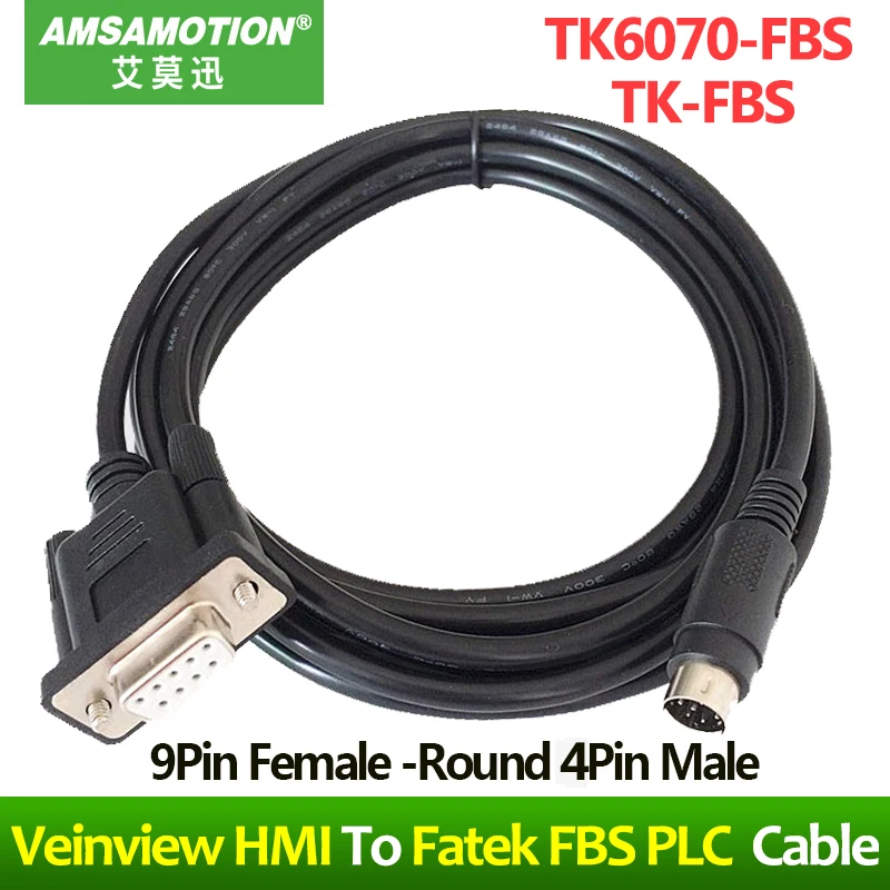 

TK6070-FBS Suitable Veinview TK6070 Series Touch Panel HMI Connect FATEK FBS Series PLC Programming Cable TK-FBS